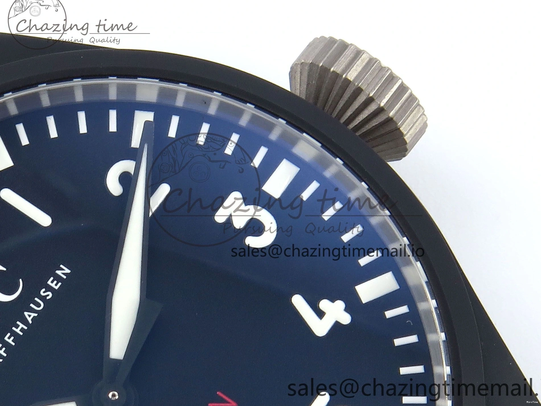 MIROTIME 1229 Durable Pilot Top Gun IW326901 M+F 1:1 Best Edition Black Dial on Black Nylon Strap MY 7003